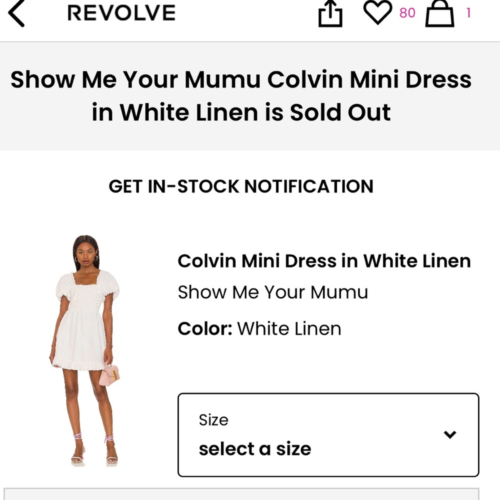 White Puff Sleeve Show Me Your Mumu Dress - Picture 3 of 3